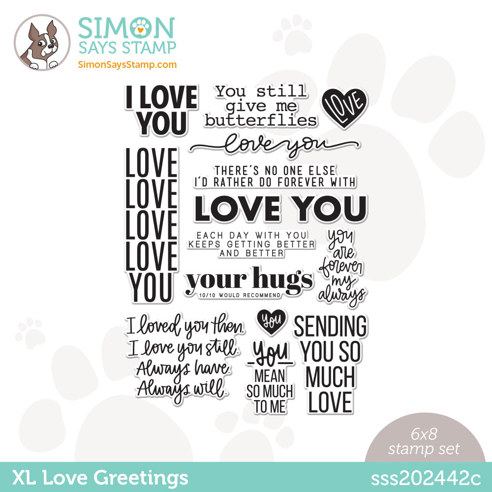 Simon Says Clear Stamps XL LOVE GREETINGS sss202442c