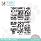 Simon Says Clear Stamps XL STACKED GREETINGS sss202473c