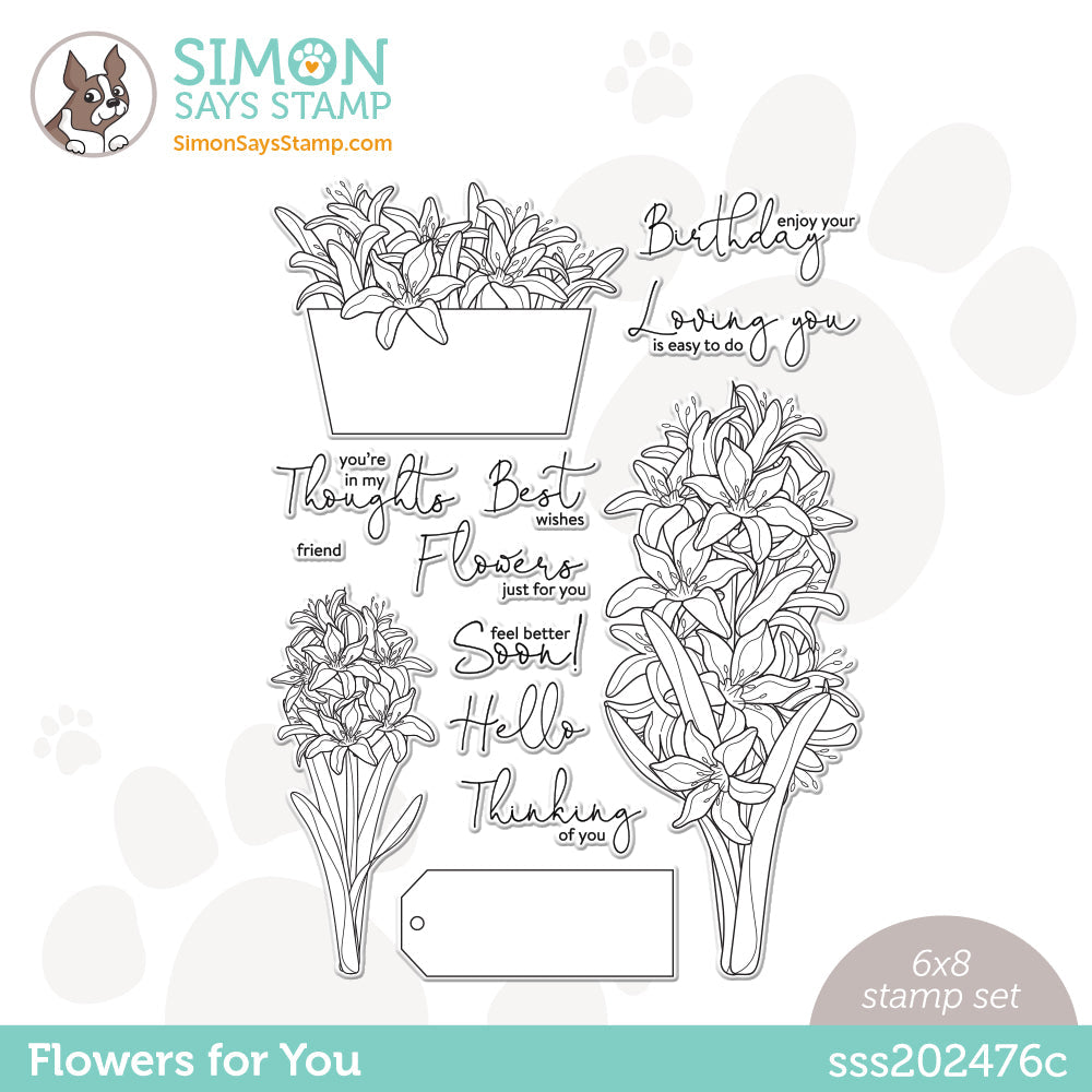 Simon Says Clear Stamps FLOWERS FOR YOU sss202476c *