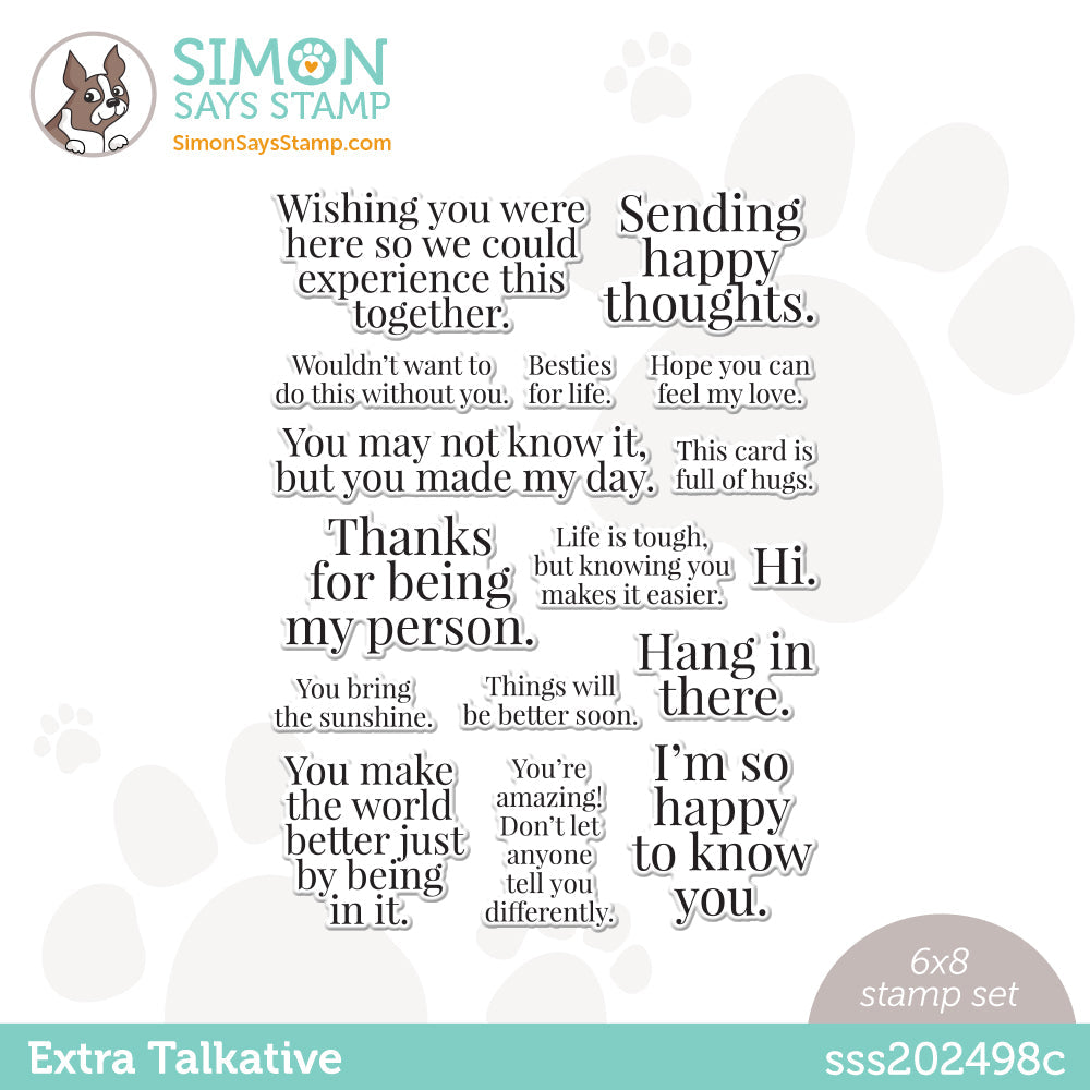 Simon Says Clear Stamps EXTRA TALKATIVE sss202498c