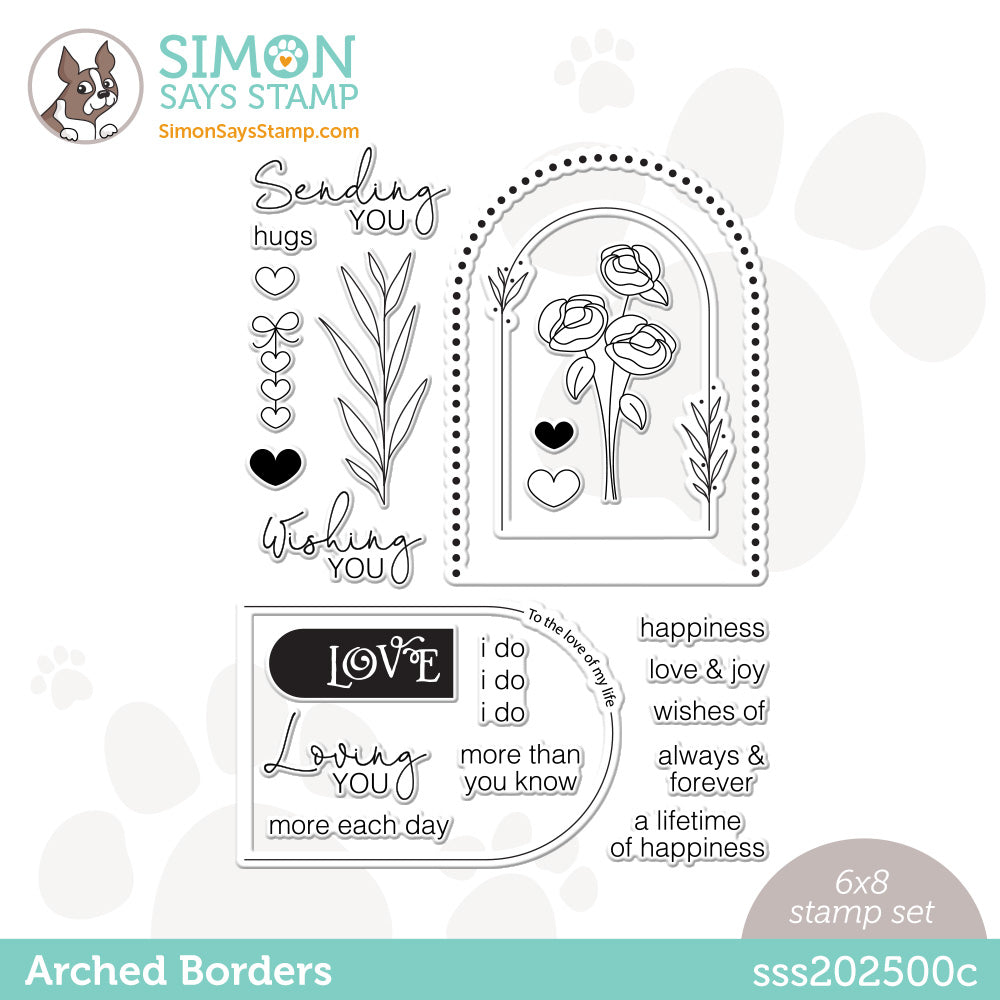 Simon Says Clear Stamps ARCHED BORDERS sss202500c *