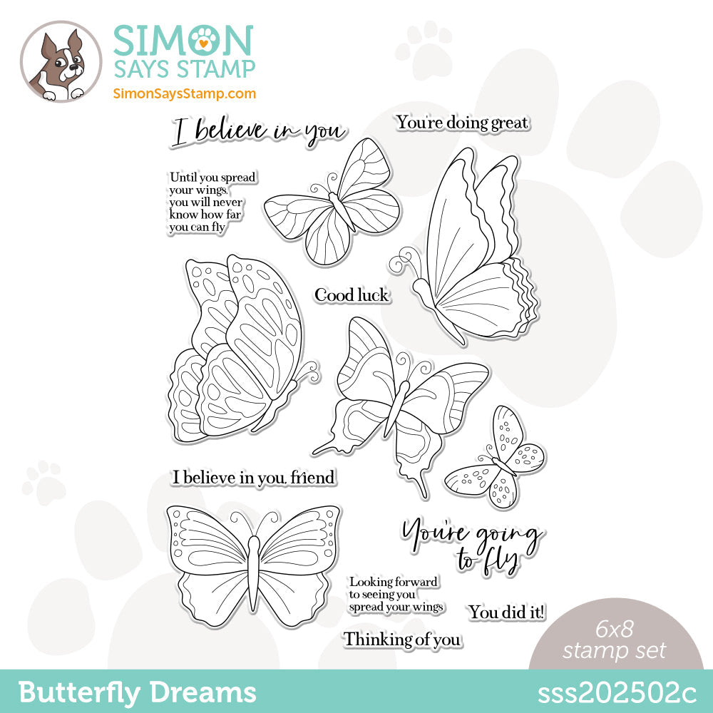 Simon Says Clear Stamps BUTTERFLY DREAMS sss202502c