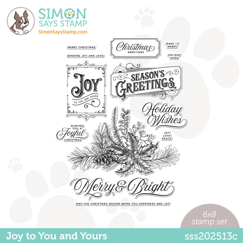Simon Says Clear Stamps JOY TO YOU AND YOURS sss202513c