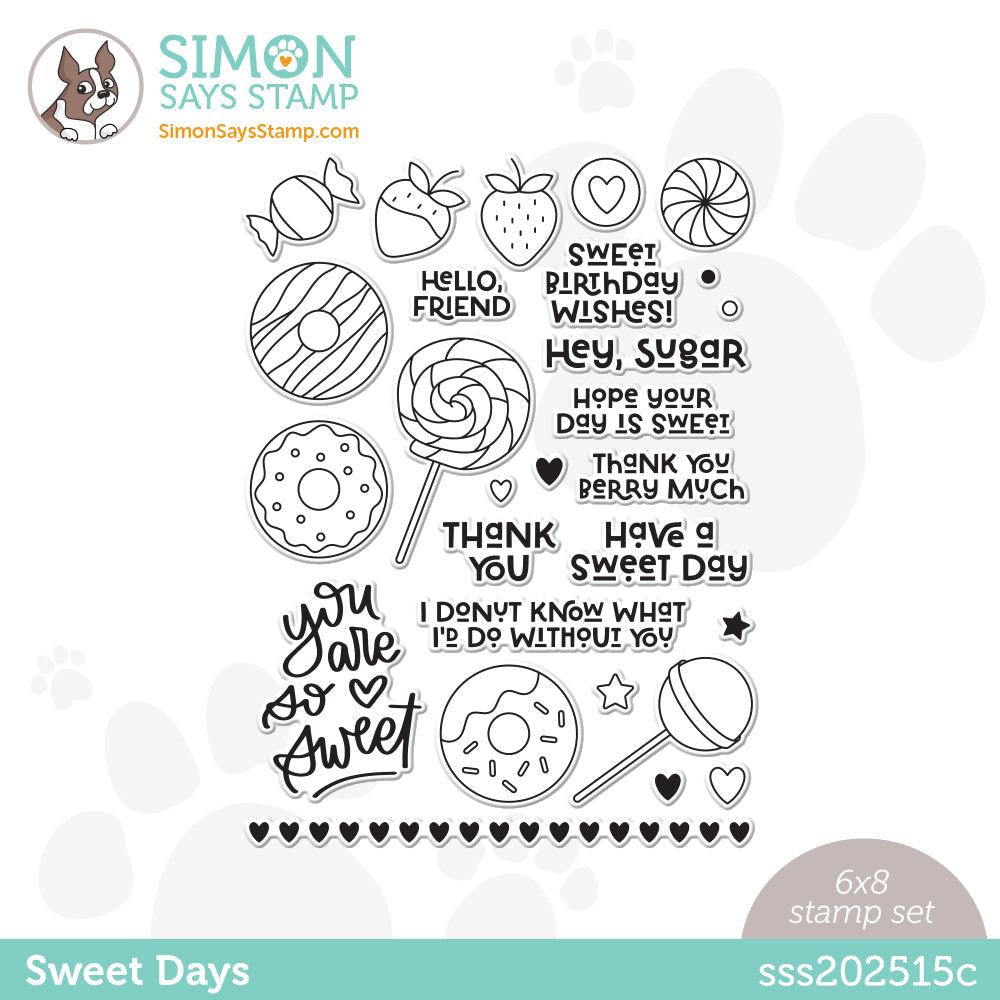 Simon Says Clear Stamps SWEET DAYS sss202515c Kisses *