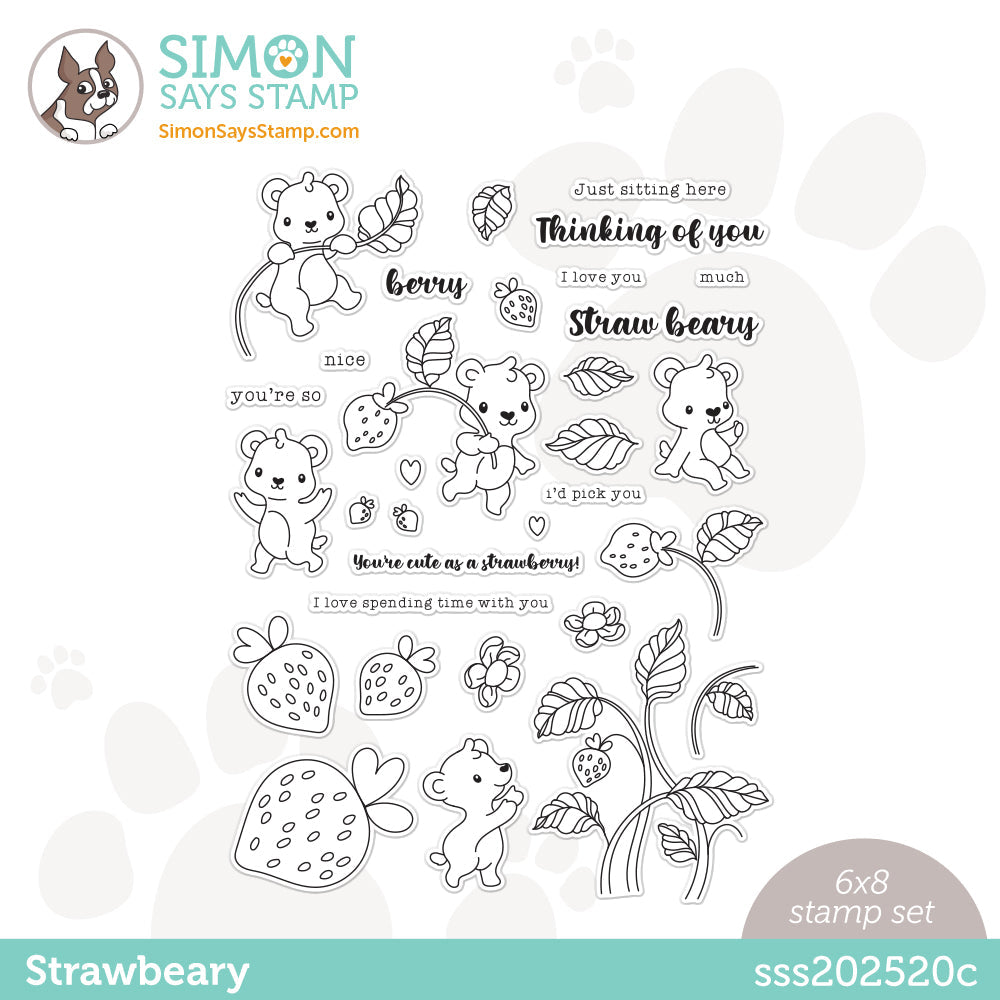 Simon Says Clear Stamps STRAWBEARY sss202520c *