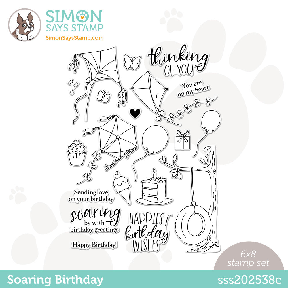 Simon Says Clear Stamps SOARING BIRTHDAY sss202538c *