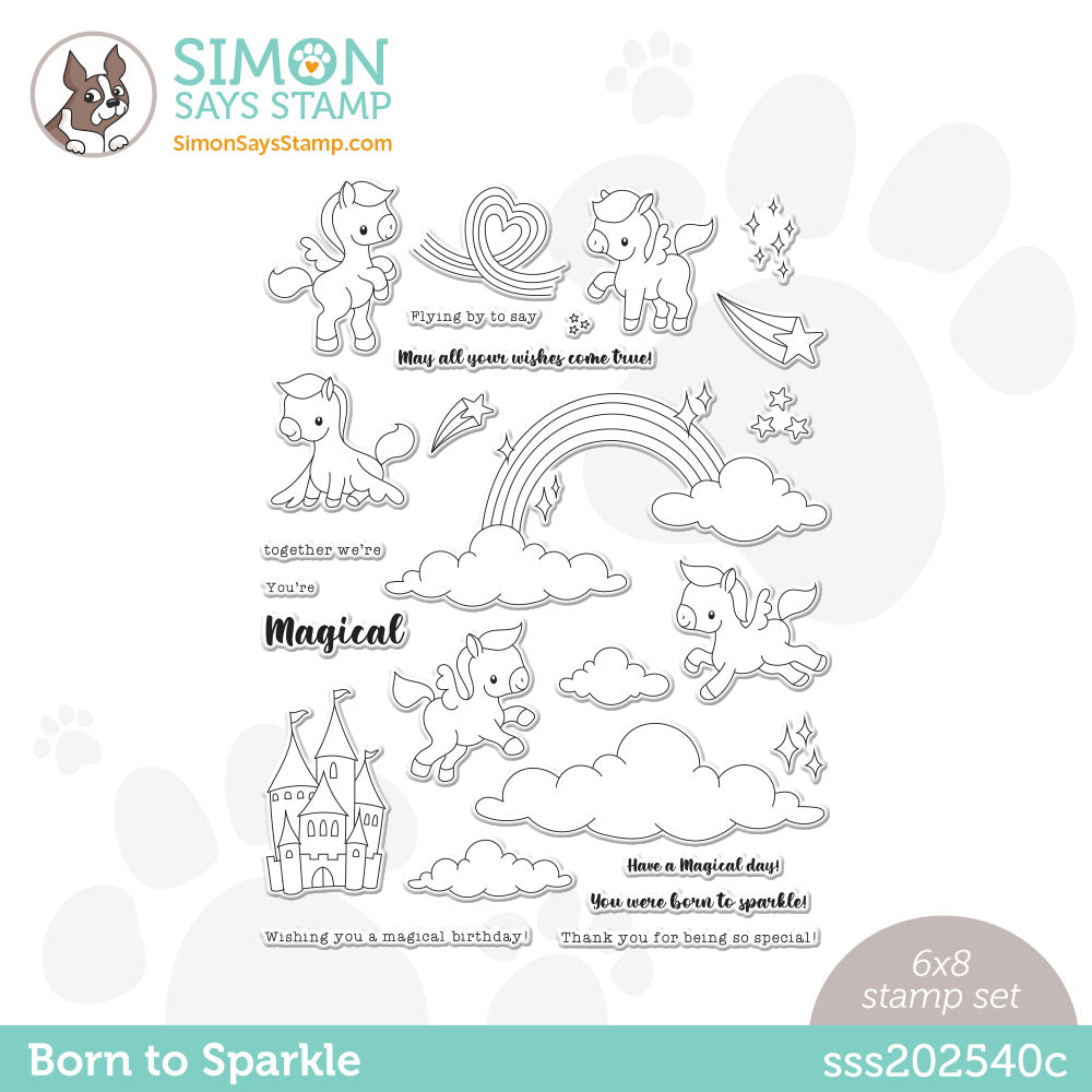 Simon Says Clear Stamps BORN TO SPARKLE sss202540c *