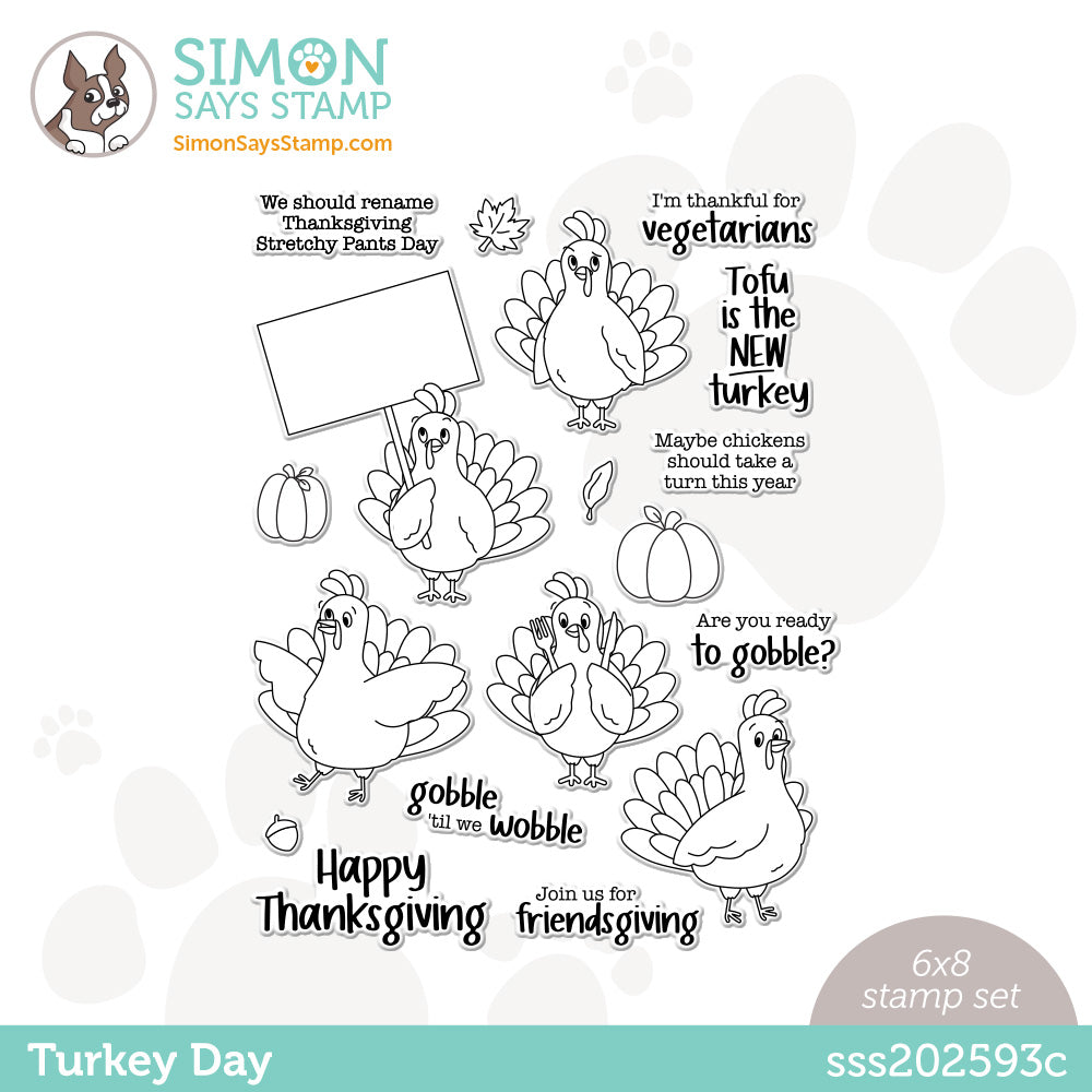 Simon Says Clear Stamps TURKEY DAY sss202593c Cozy Hugs