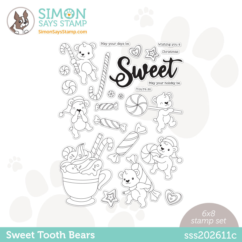 Simon Says Clear Stamps SWEET TOOTH BEARS sss202611c *