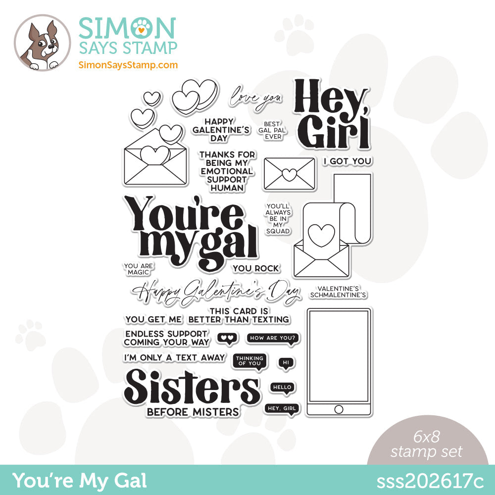 Simon Says Clear Stamps YOU'RE MY GAL sss202617c Hugs