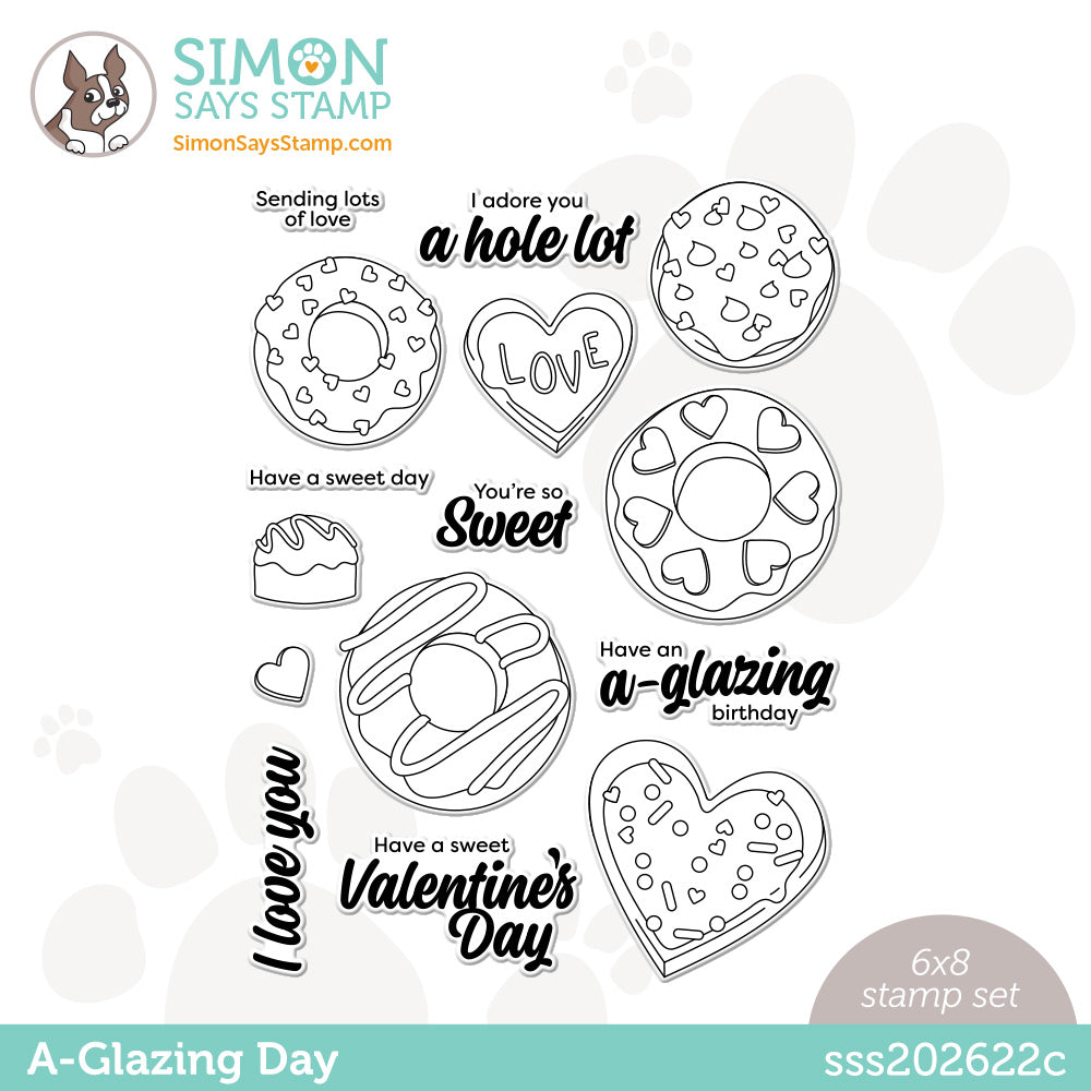 Simon Says Clear Stamps A GLAZING DAY sss202622c Hugs