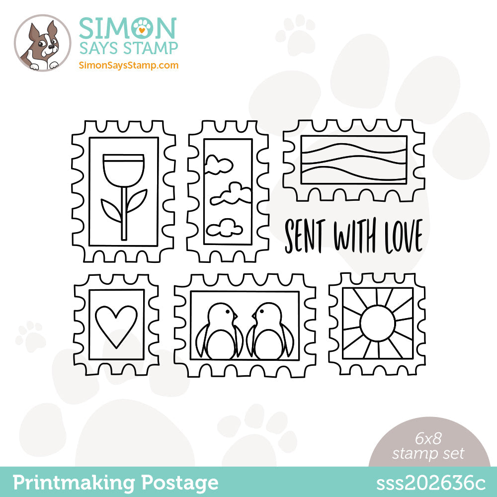 Simon Says Clear Stamps PRINTMAKING POSTAGE sss202636c Kisses
