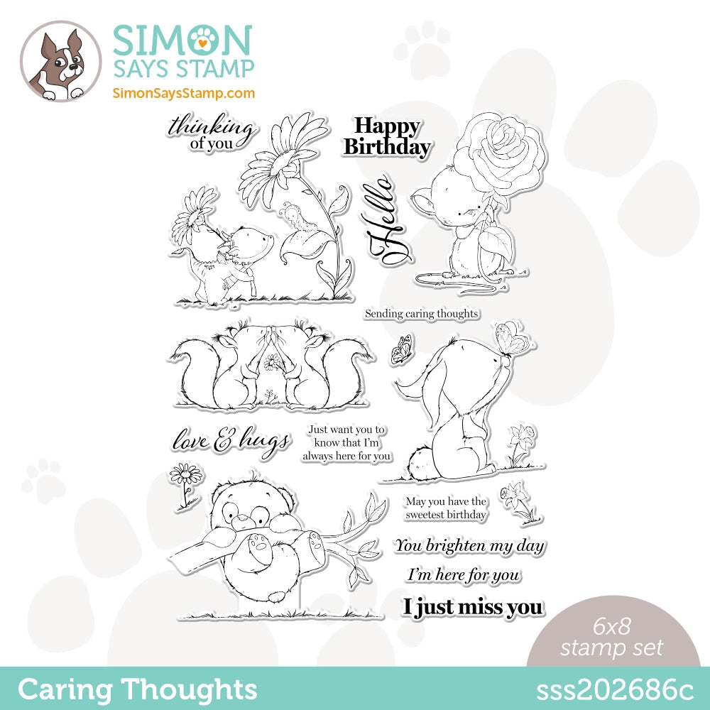 Simon Says Clear Stamps Caring Thoughts sss202686c Dear Friend