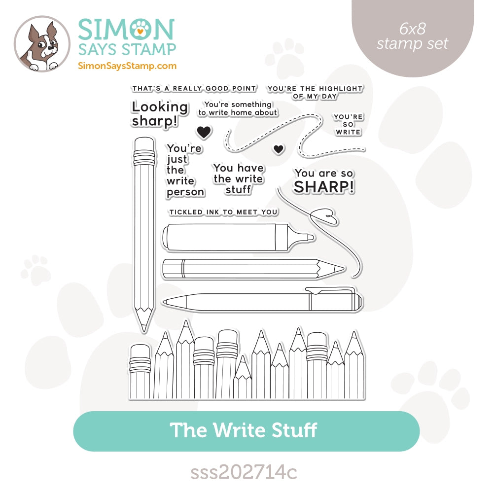 Simon Says Stamp The Write Stuff Clear Stamp Set Simon Says Stamp The Write Stuff Clear Stamp Set