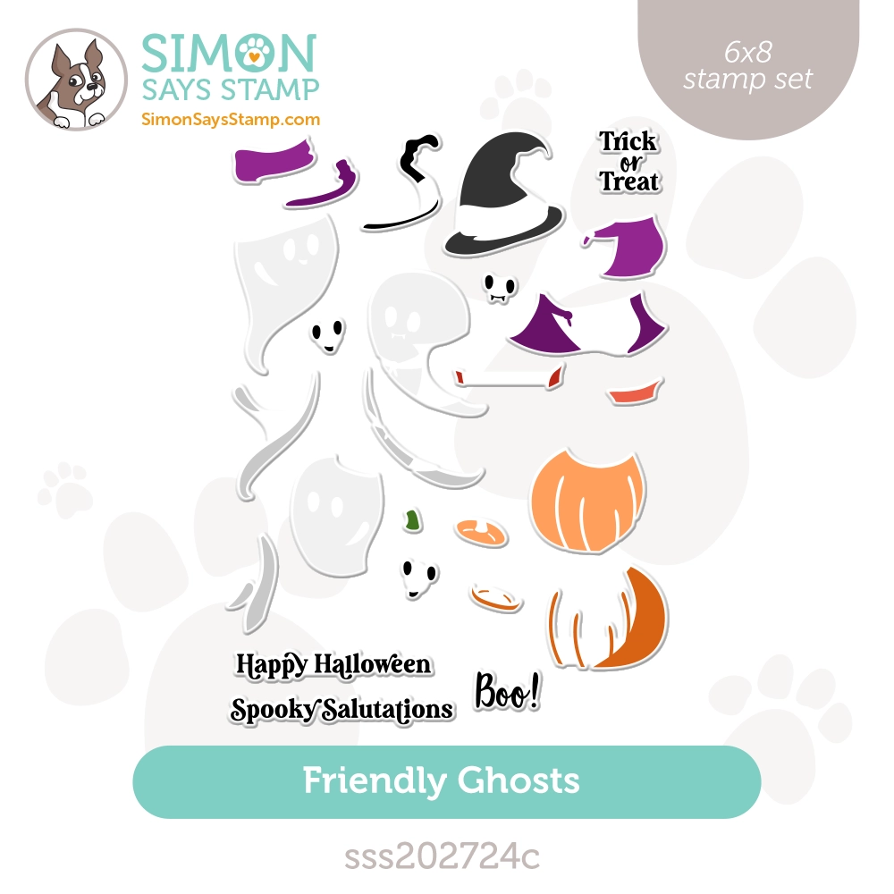 Simon Says Clear Stamps Friendly Ghosts sss202724c Stamptember