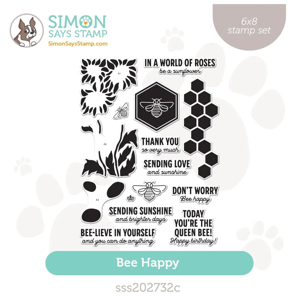 Simon Says Clear Stamp Bee Happy sss202732c