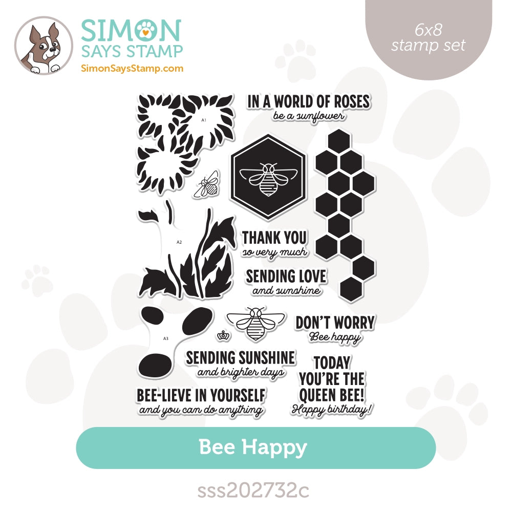 Simon Says Clear Stamp Bee Happy sss202732c