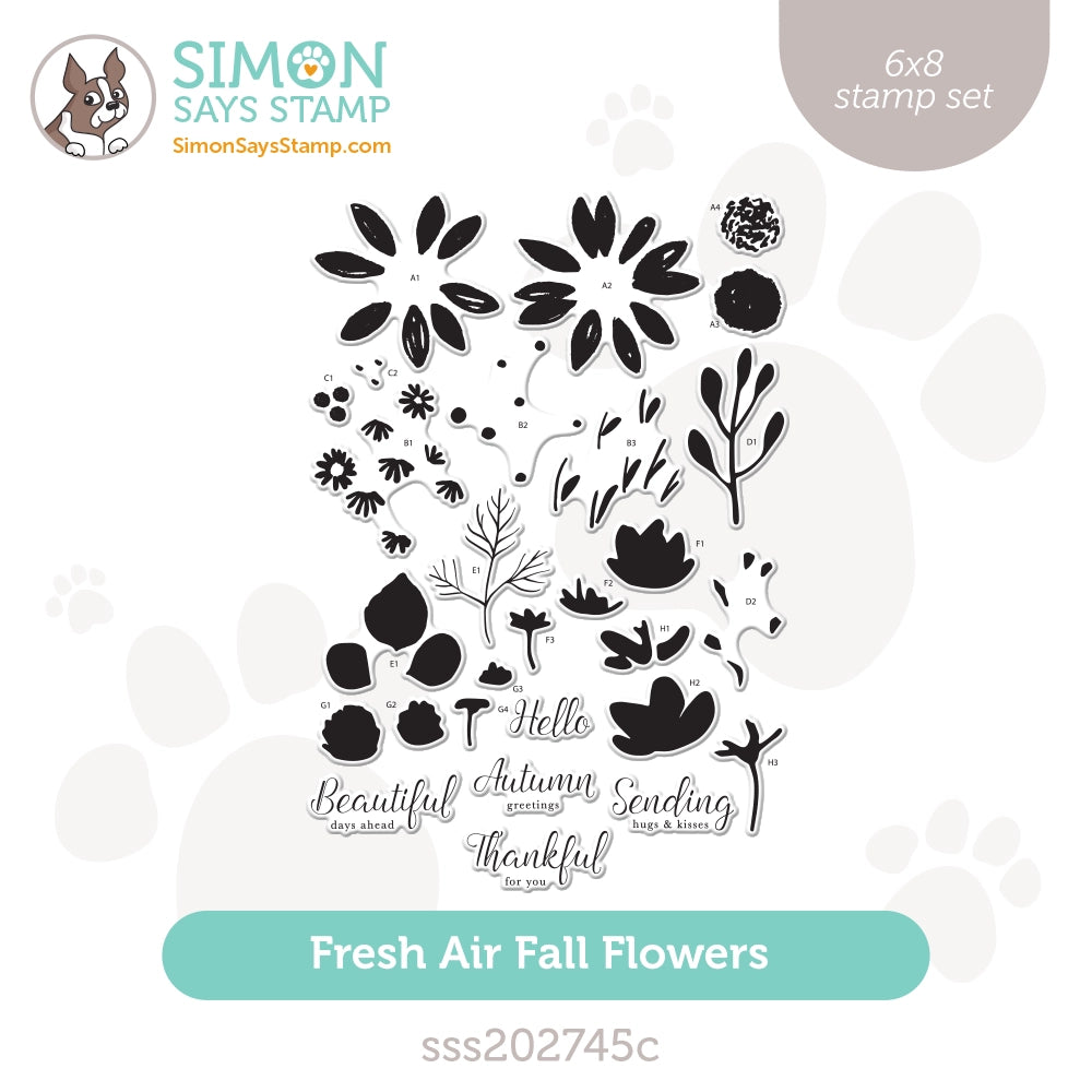 Simon Says Clear Stamps Fresh Air Fall Flowers sss202745c Season Of Wonder