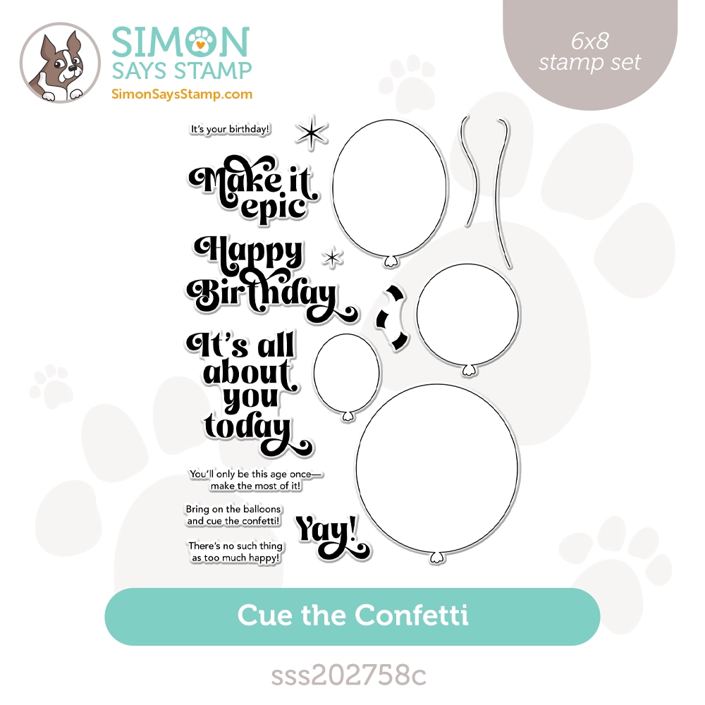 Simon Says Clear Stamps Cue The Confetti sss202758c Stamptember