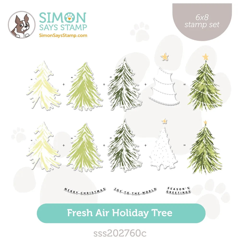 Simon Says Clear Stamps Fresh Air Holiday Tree sss202760c Season Of Wonder