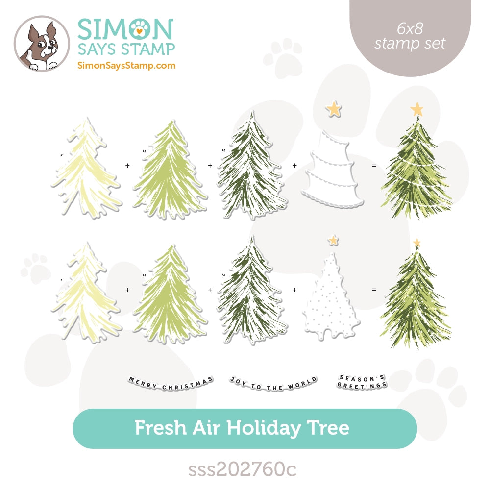 Simon Says Clear Stamps Fresh Air Holiday Tree sss202760c Season Of Wonder