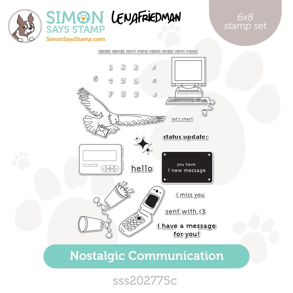 Simon Says Clear Stamps Nostalgic Communication sss202775c Stamptember