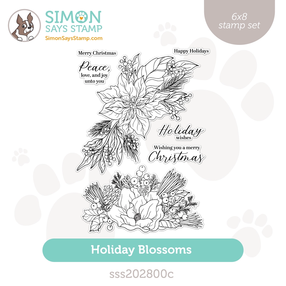 Simon Says Clear Stamps Holiday Blossoms sss202800c All The Joy