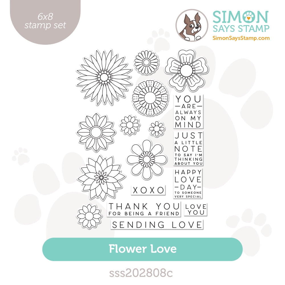 Simon Says Clear Stamps Flower Love sss202808c Smitten