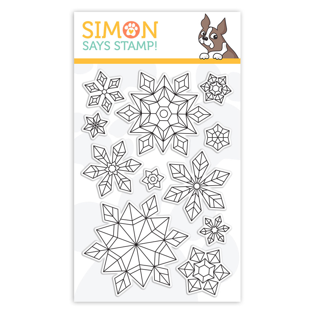 Simon Says Clear Stamps PRISMATIC SNOWFLAKES sss302170c *