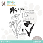 Simon Says Clear Stamps SKETCH IRIS sss302256c *