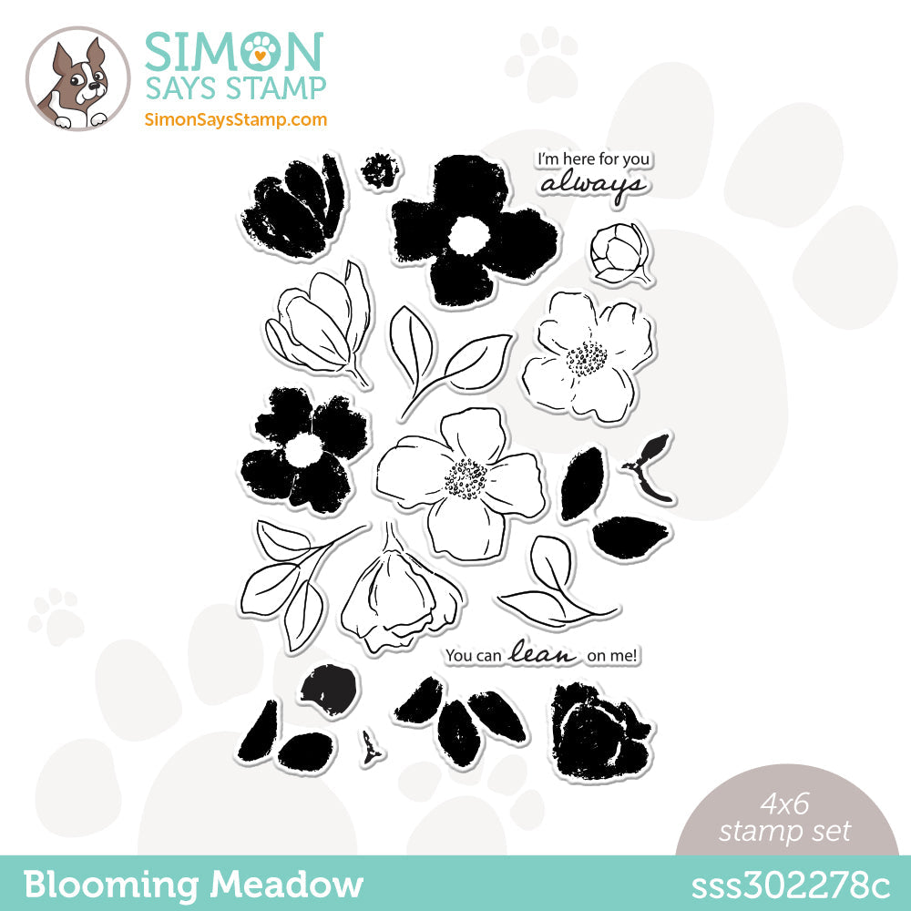 Simon Says Clear Stamps BLOOMING MEADOW sss302278c *