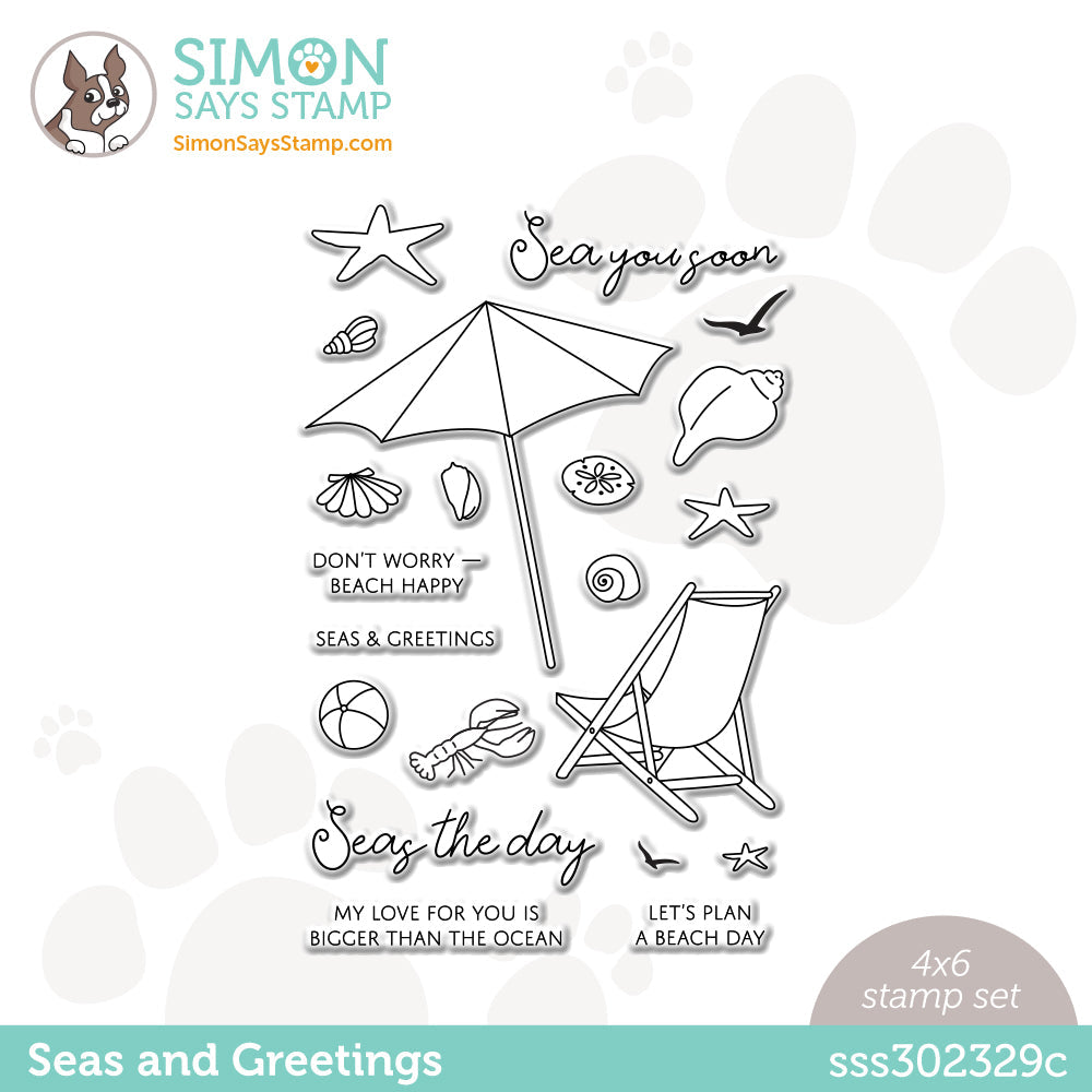 Simon Says Clear Stamps SEAS AND GREETINGS sss302329c *