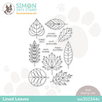 Simon Says Clear Stamps LINED LEAVES sss302344c