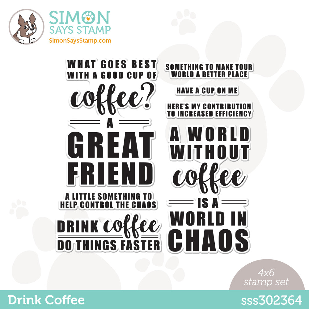 Simon Says Clear Stamps DRINK COFFEE sss302364