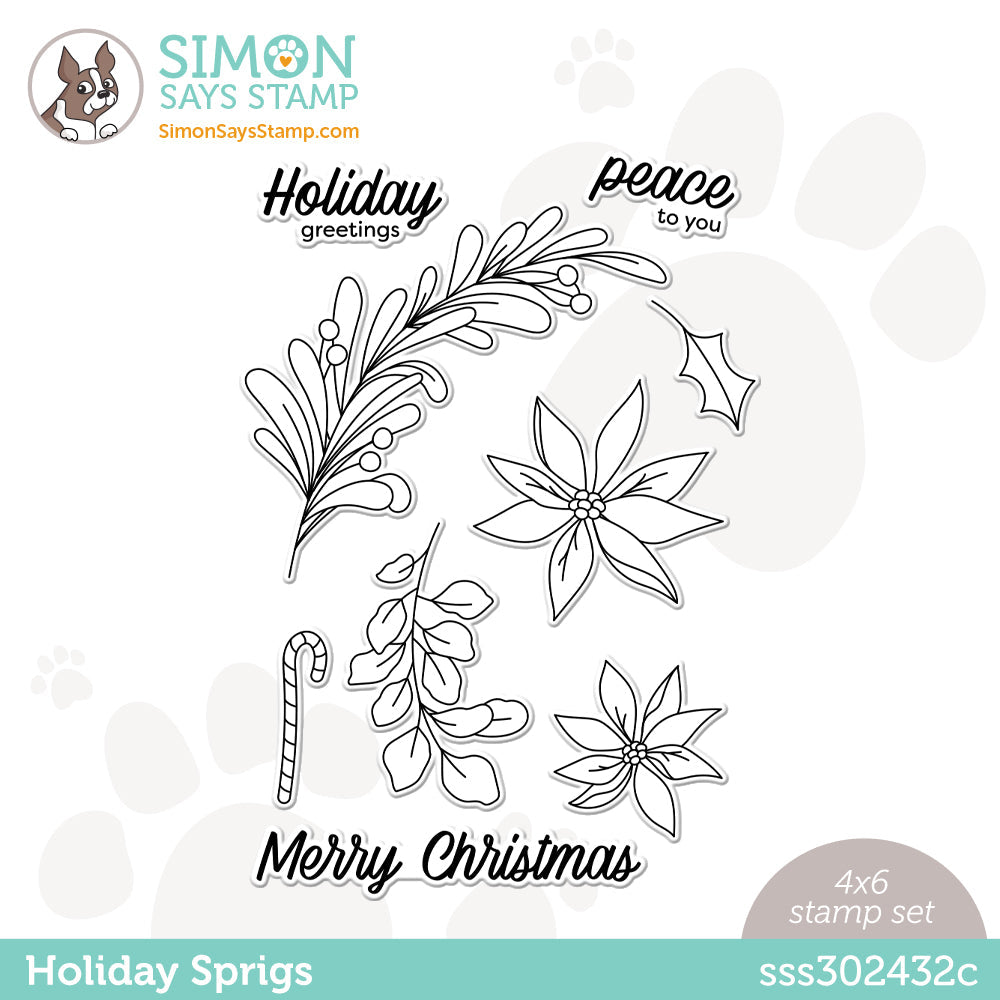 Simon Says Clear Stamps HOLIDAY SPRIGS sss302432c