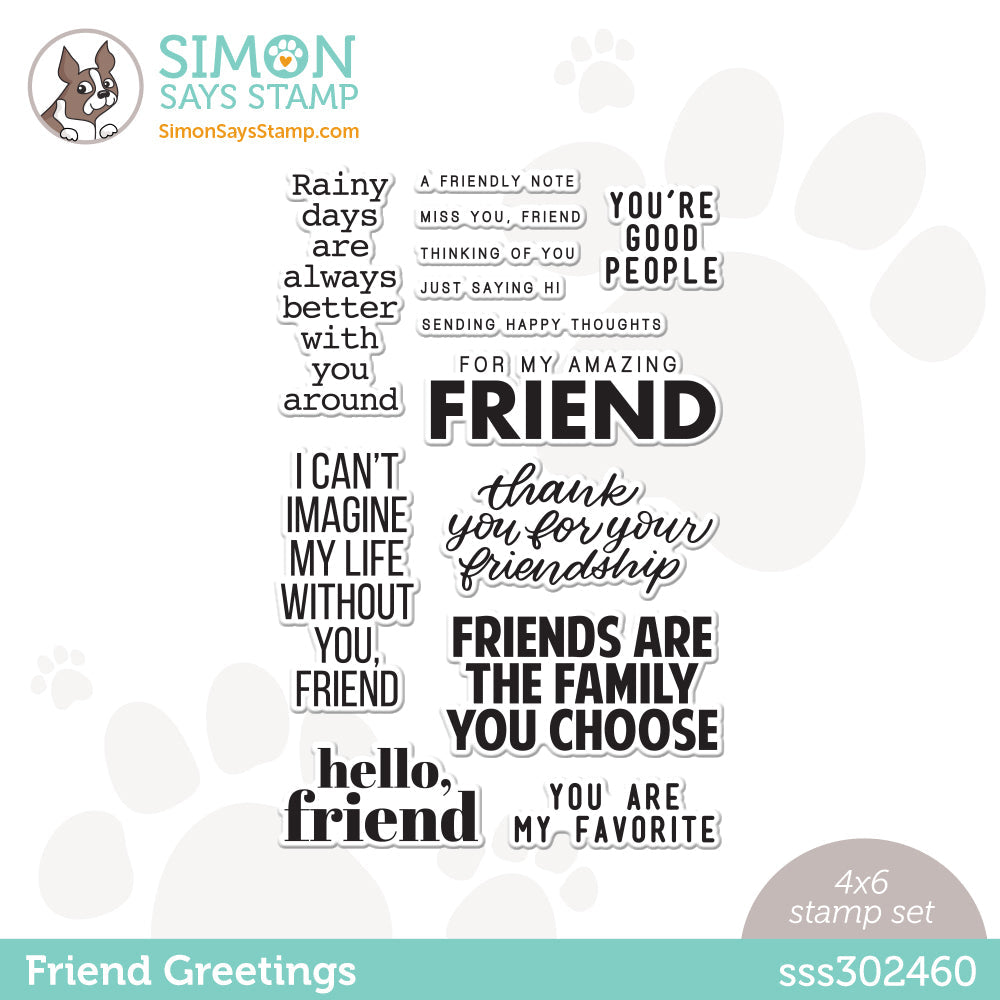 Simon Says Clear Stamps FRIEND GREETINGS sss302460
