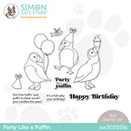 Simon Says Clear Stamps PARTY LIKE A PUFFIN sss302559c Cozy Hugs *