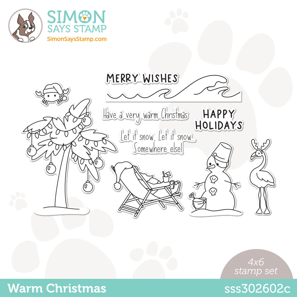 Simon Says Clear Stamps WARM CHRISTMAS sss302602c Holiday Sparkle