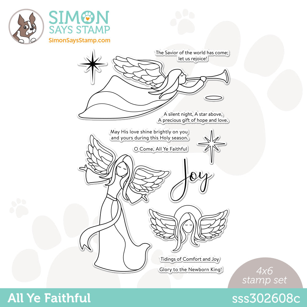 Simon Says Clear Stamps ALL YE FAITHFUL sss302608c