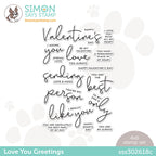 Simon Says Clear Stamps LOVE YOU GREETINGS sss302618c Hugs