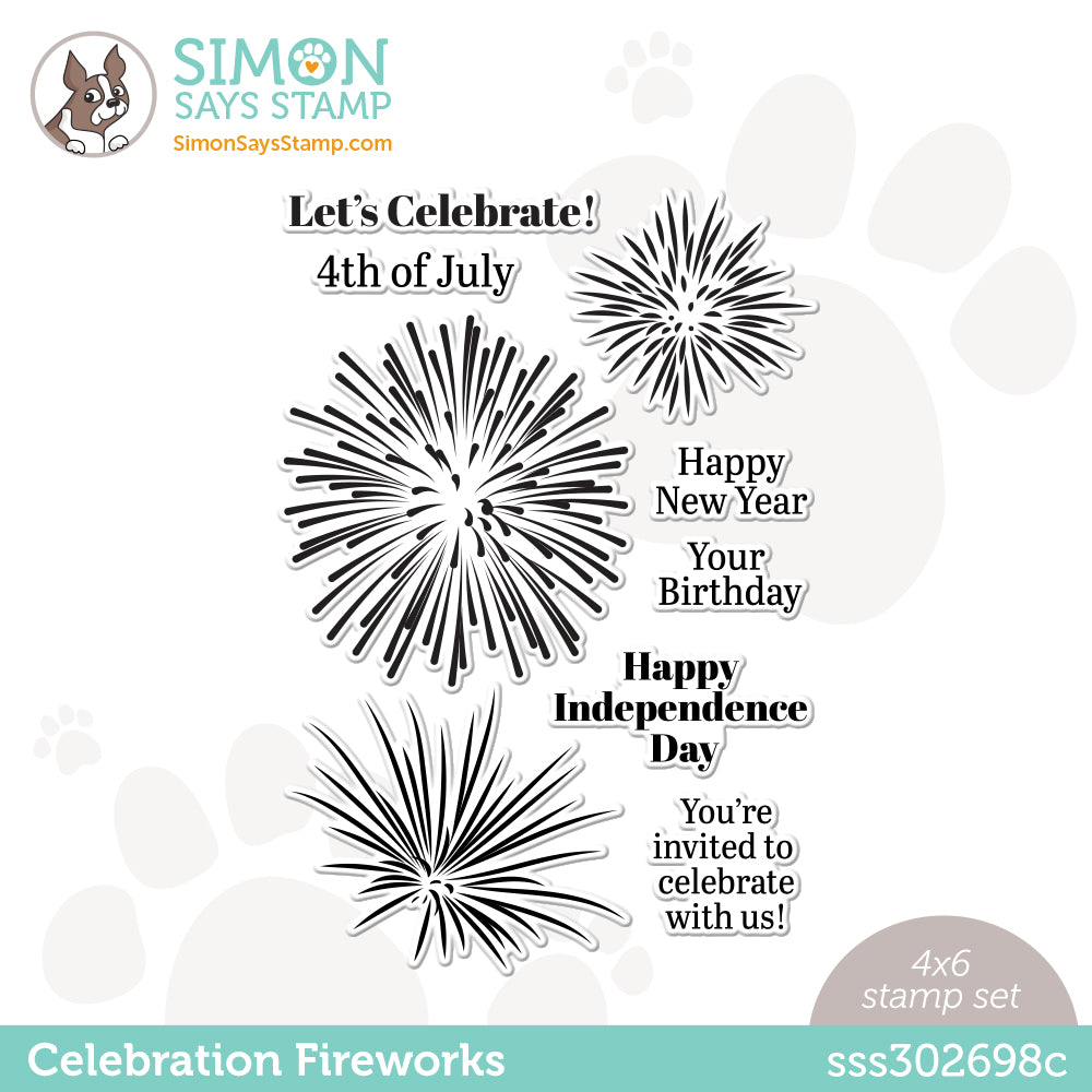 Simon Says Clear Stamps Celebration Fireworks sss302698c Out Of This World