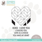 Simon Says Clear Stamps Modern Heart Quilt sss302701c Dear Friend