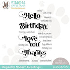 Simon Says Clear Stamp Elegantly Modern Greetings sss302702c Dear Friend