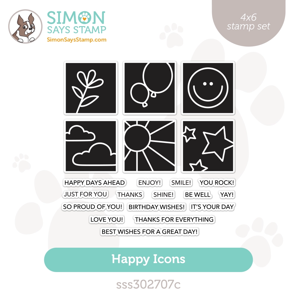 Simon Says Clear Stamps Happy Icons sss302707c Out Of This World