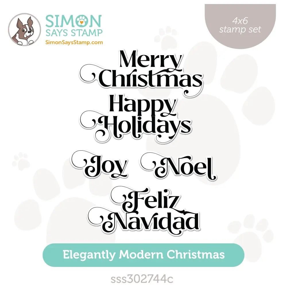 Simon Says Clear Stamps Elegantly Modern Christmas sss302744c Stamptember