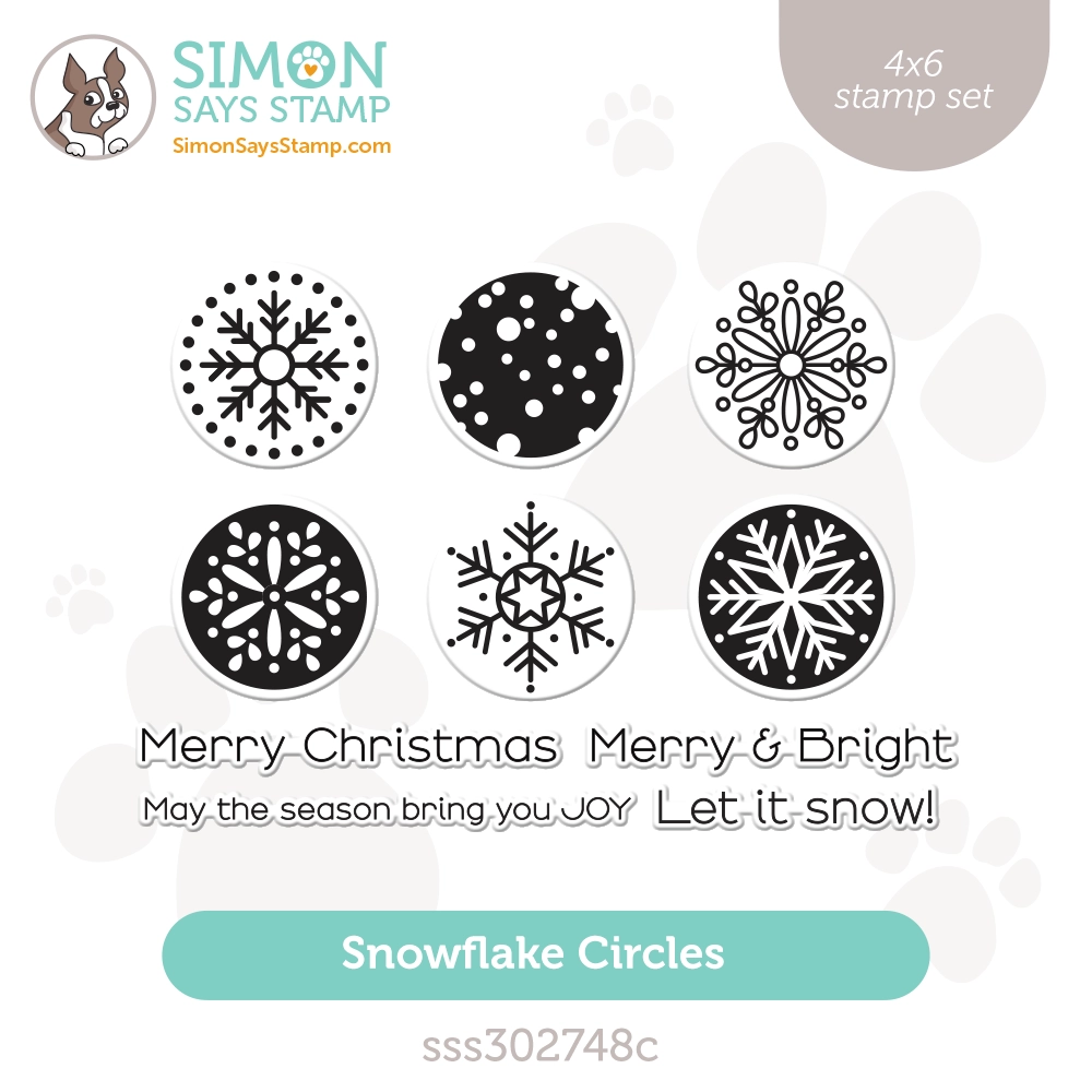 Simon Says Clear Stamps Snowflake Circles sss302748c Stamptember