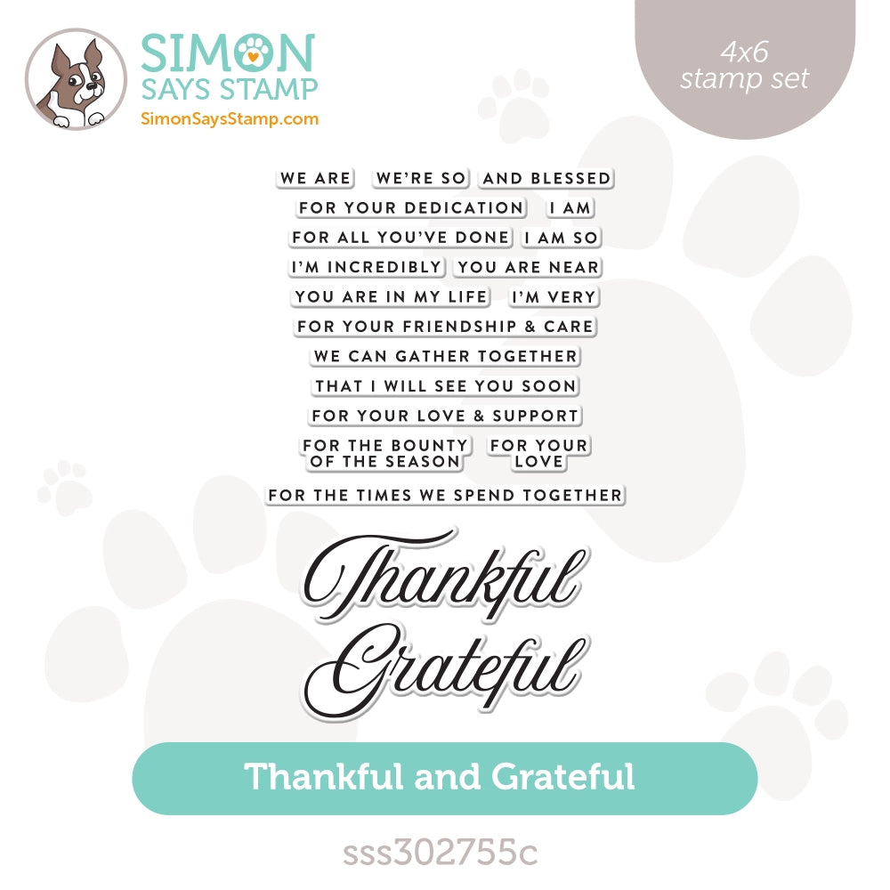 Simon Says Clear Stamps Thankful And Grateful sss302755c