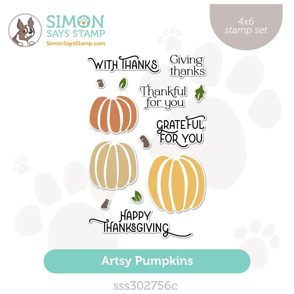 Simon Says Clear Stamps Artsy Pumpkins sss302756c Stamptember