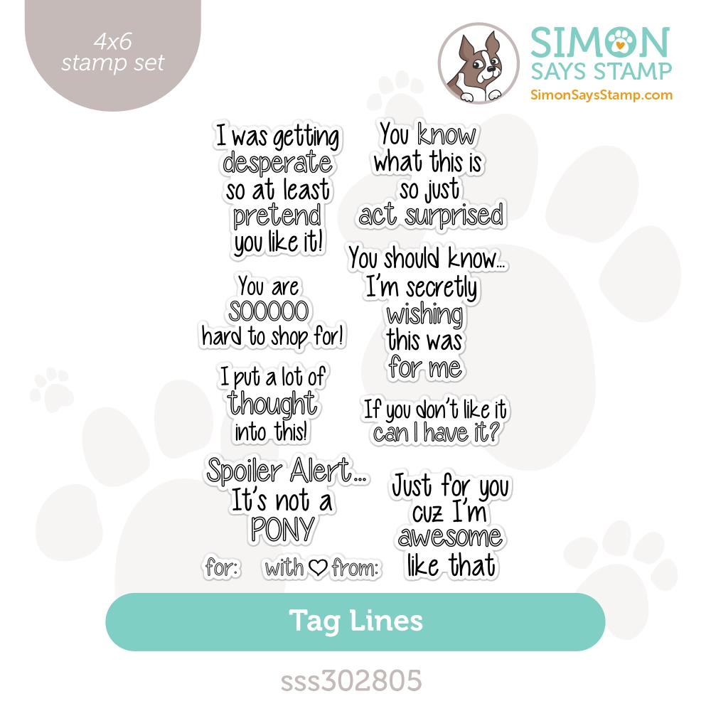 Simon Says Clear Stamps Tag Lines sss302805 Sweetheart
