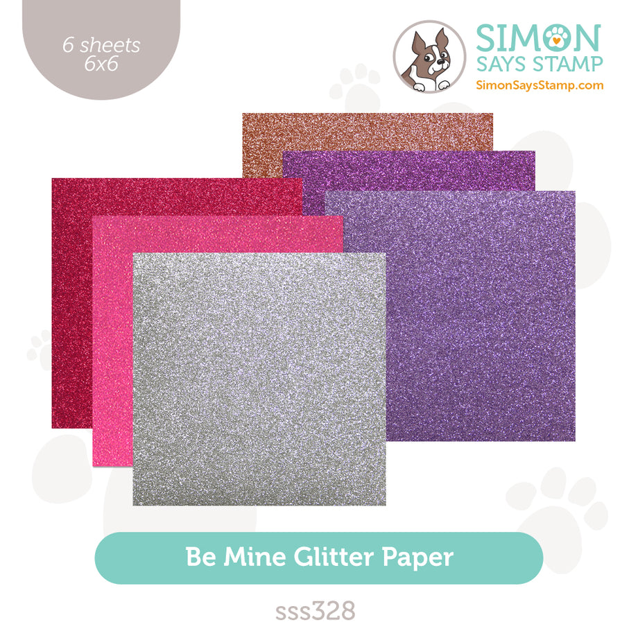 Simon Says Stamp Glitter Cardstock Be Mine 6x6 sss328 Smitten